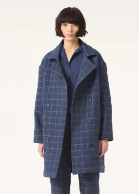 MANTEAU BLURRY coat - DENIM