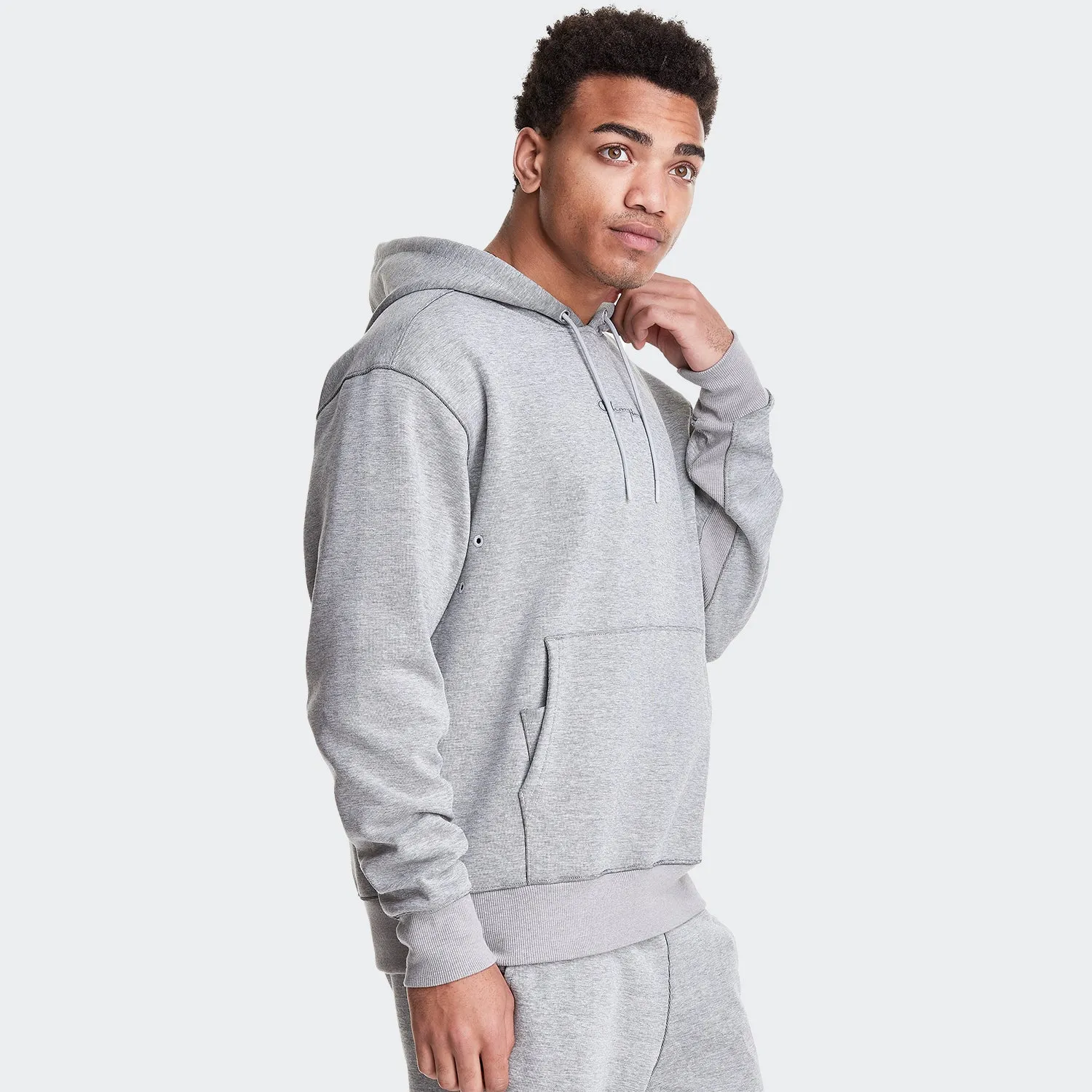 Men's Champion Life Tech Weave Hoodie Oxford Grey