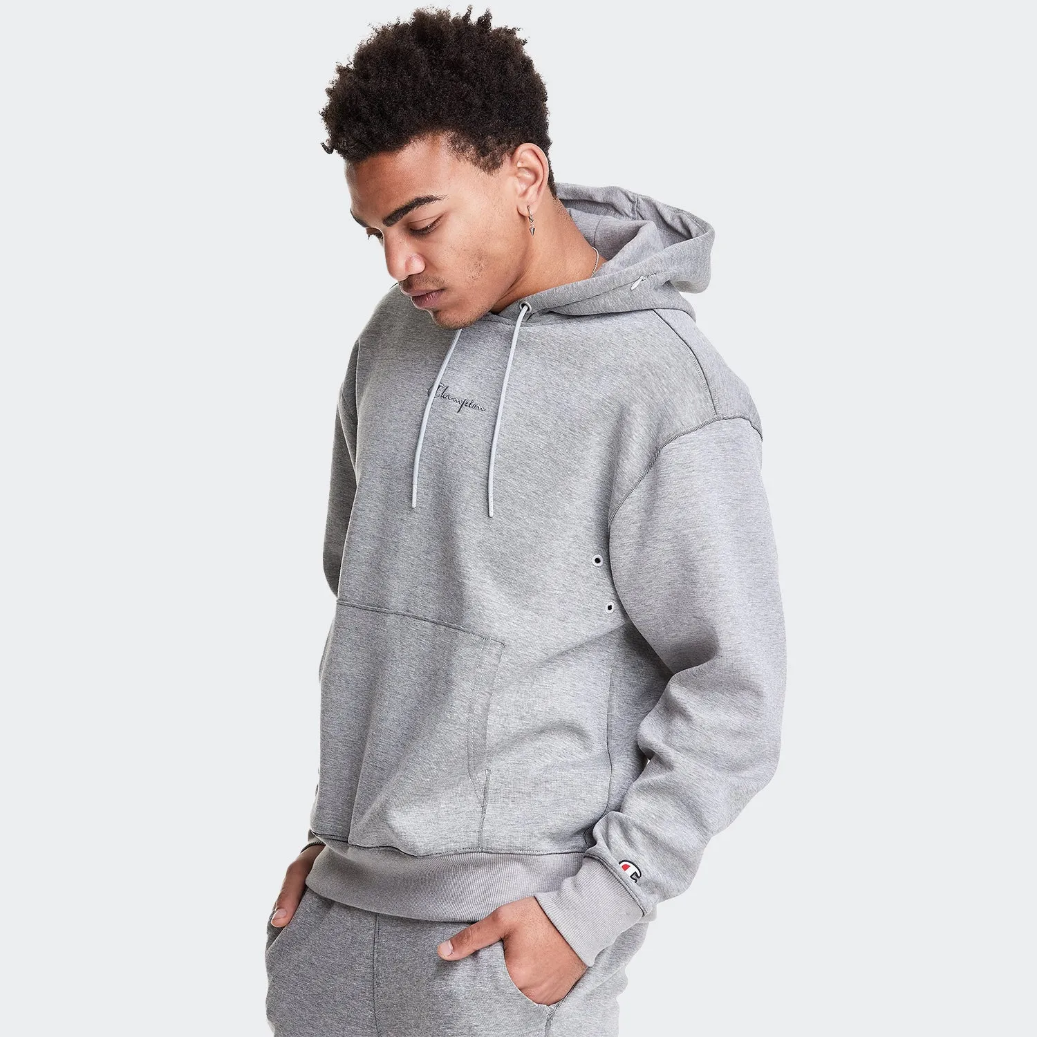 Men's Champion Life Tech Weave Hoodie Oxford Grey