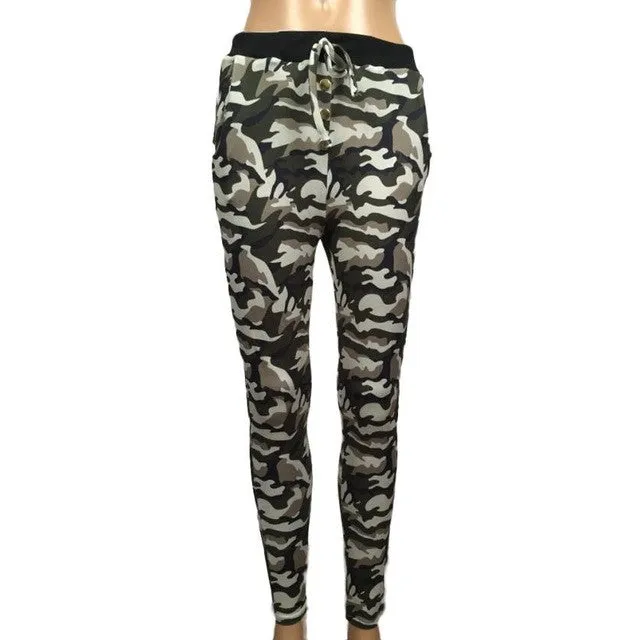 mokingtop Womens Camouflage Pants Leginsy Casual Fitness Leggings Soft Joggings Leginsy Damskie pantalones mujer camuflaje#112 S