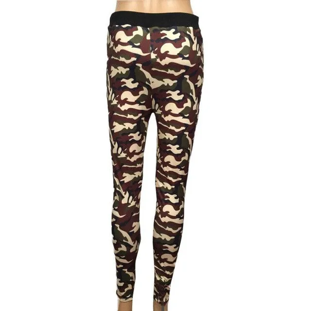 mokingtop Womens Camouflage Pants Leginsy Casual Fitness Leggings Soft Joggings Leginsy Damskie pantalones mujer camuflaje#112 S