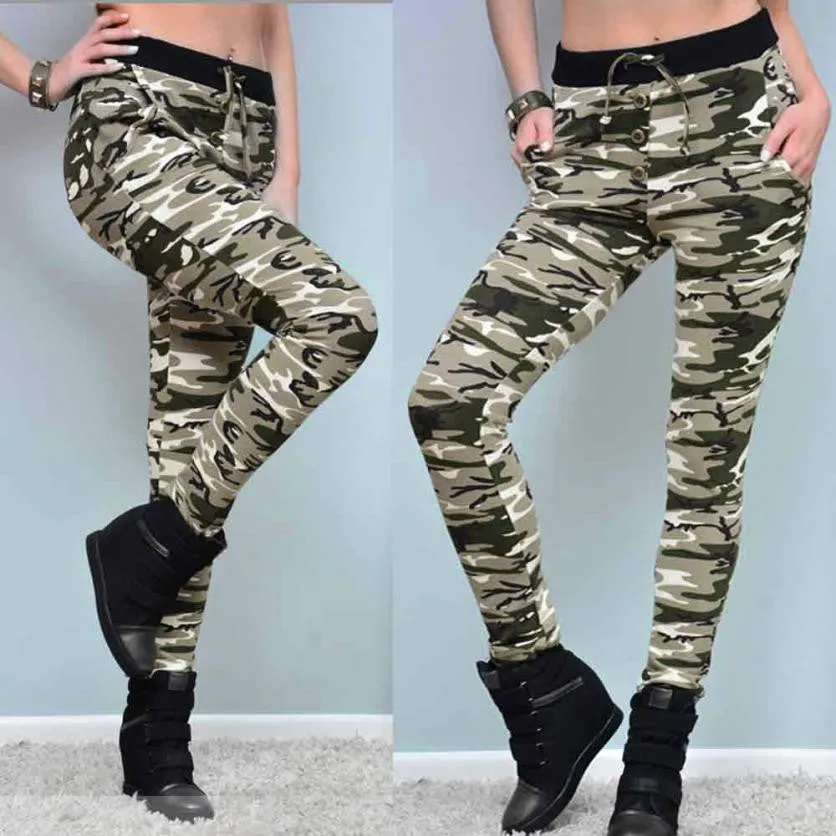 mokingtop Womens Camouflage Pants Leginsy Casual Fitness Leggings Soft Joggings Leginsy Damskie pantalones mujer camuflaje#112 S