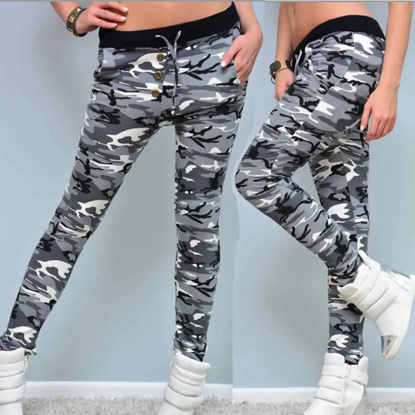 mokingtop Womens Camouflage Pants Leginsy Casual Fitness Leggings Soft Joggings Leginsy Damskie pantalones mujer camuflaje#112 S