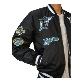 New Era Mens MLB Florida Marlins Alpha Industries MA-1 Bomber Jacket X29961BN00-13026033 Black