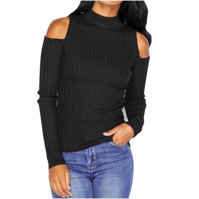 New Fashion Knittwear Women Long Sleeve   Basic Knitted Pullover And Sweaters Slim Jumper Women Tops Sweater GS