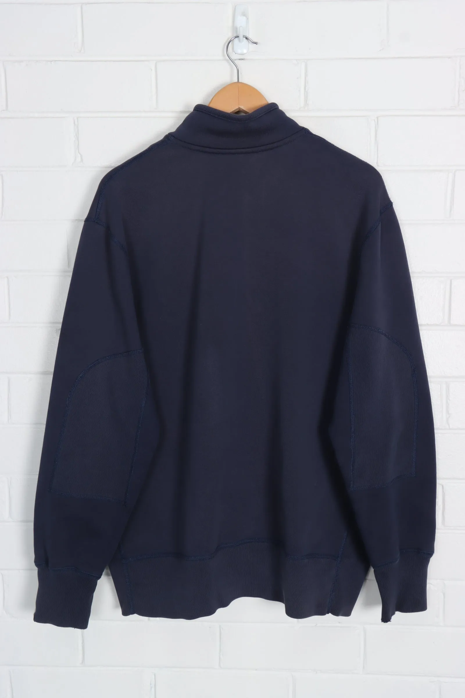 NIKE Spell Out Logo Navy Blue Full Zip Sweatshirt (XXL)