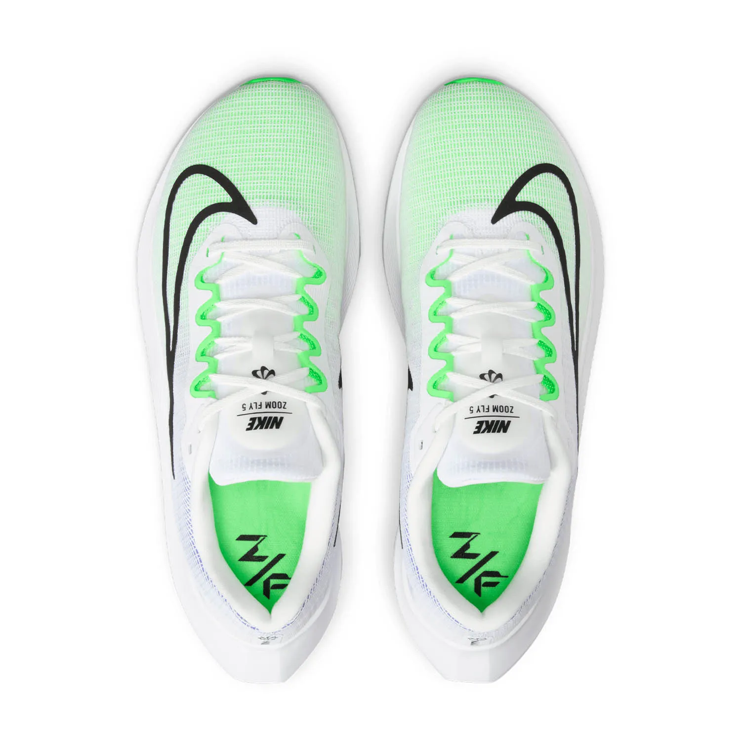 Nike Zoom Fly 5  White/Black/Green Strike/Racer Blue