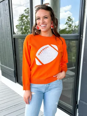 Orange/White Football Sweater