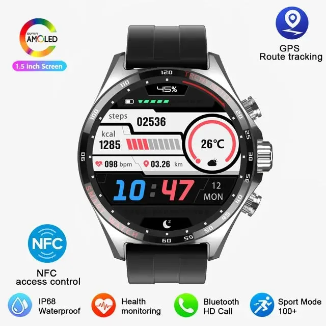 Outdoor Sports GPS HD Smartwatch Bluetooth Call Health Monitoring