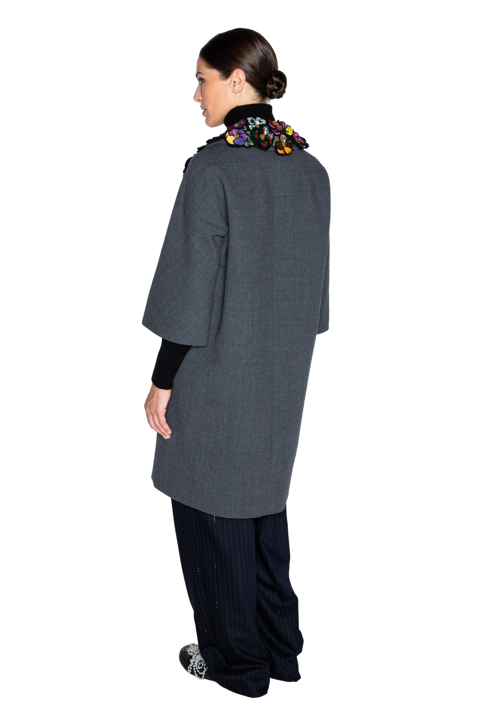 'PANSY GARDEN PATCH' PATCH POCKET COAT