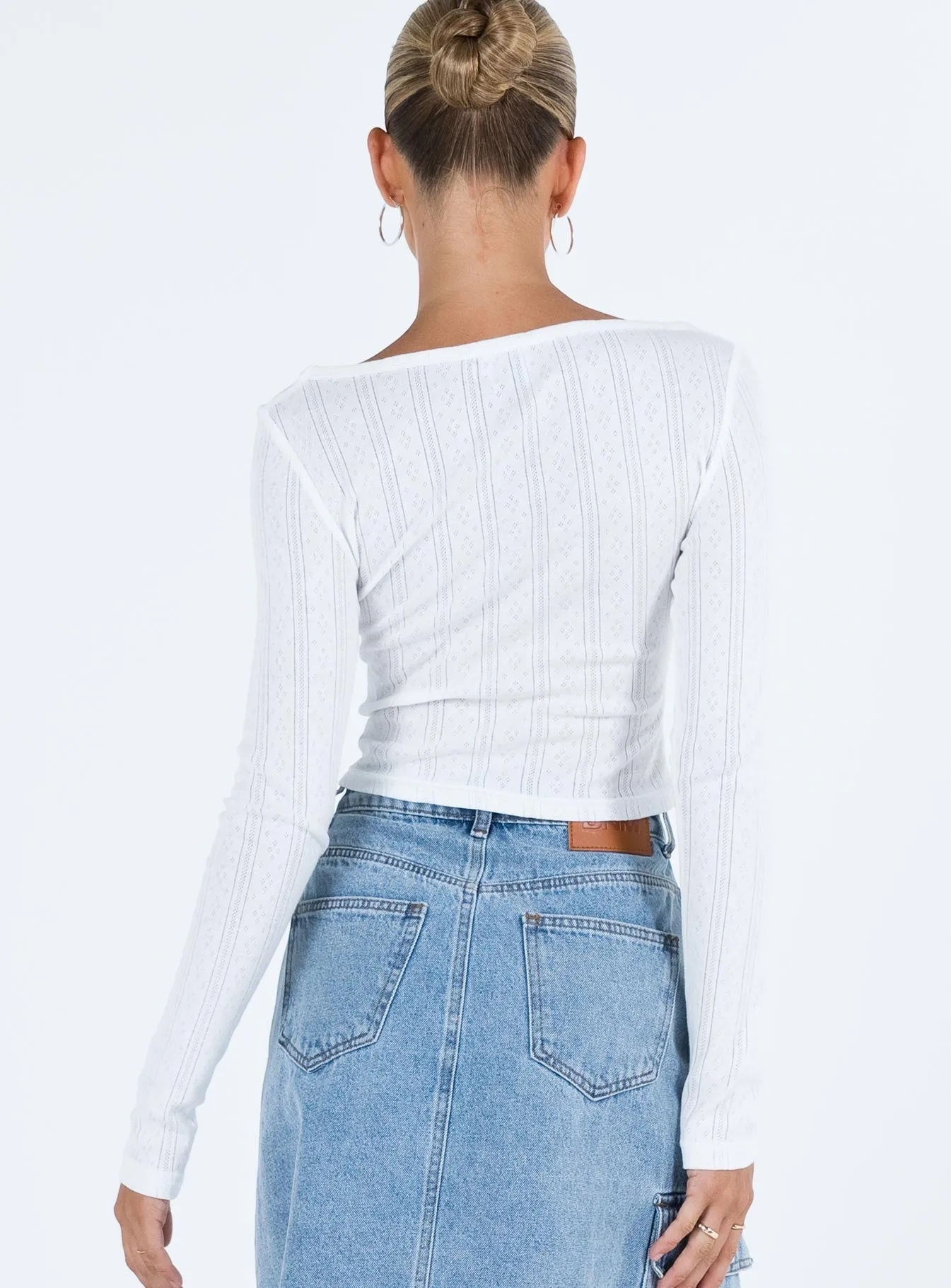 Parklane Long Sleeve Top White