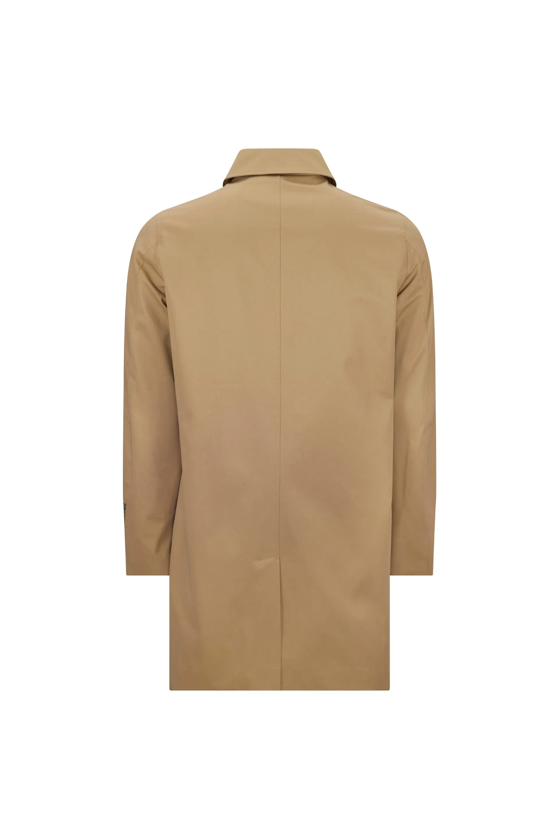 'PATCH HAPPY' KHAKI MAC COAT