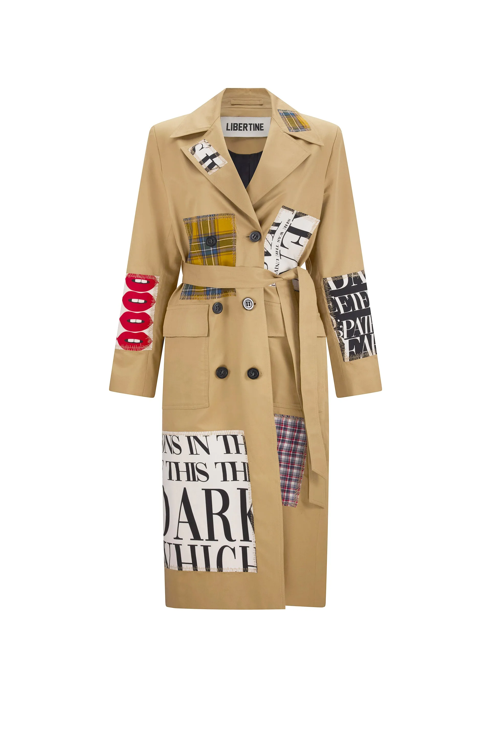 'PATCH HAPPY' LONG TRENCH COAT