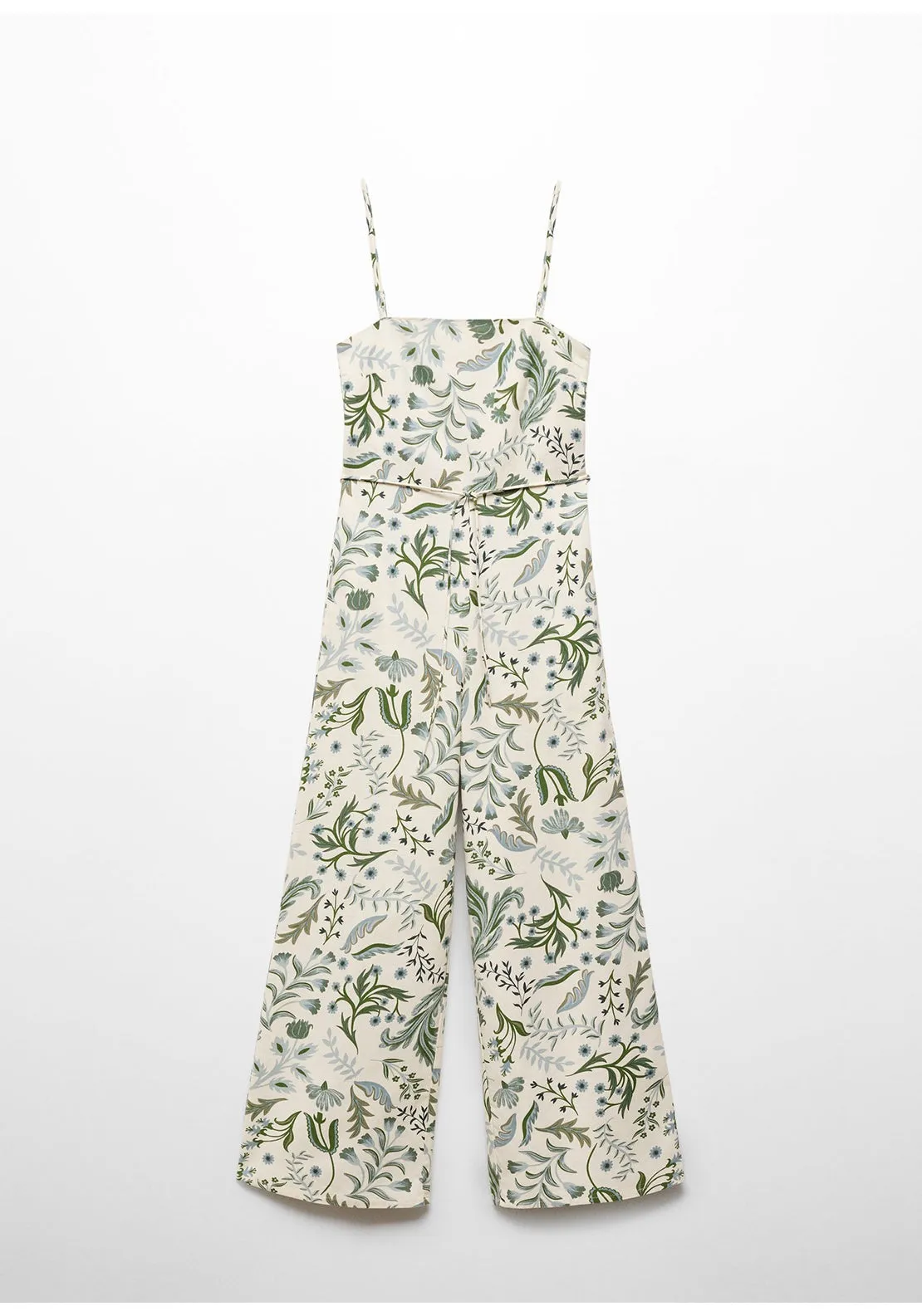 Printed jumpsuit with bow