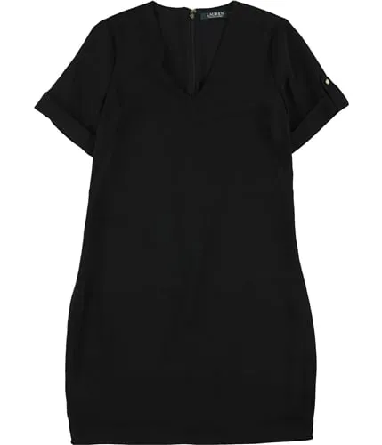 Ralph Lauren Womens Short Sleeve Sheath Dress