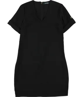 Ralph Lauren Womens Short Sleeve Sheath Dress