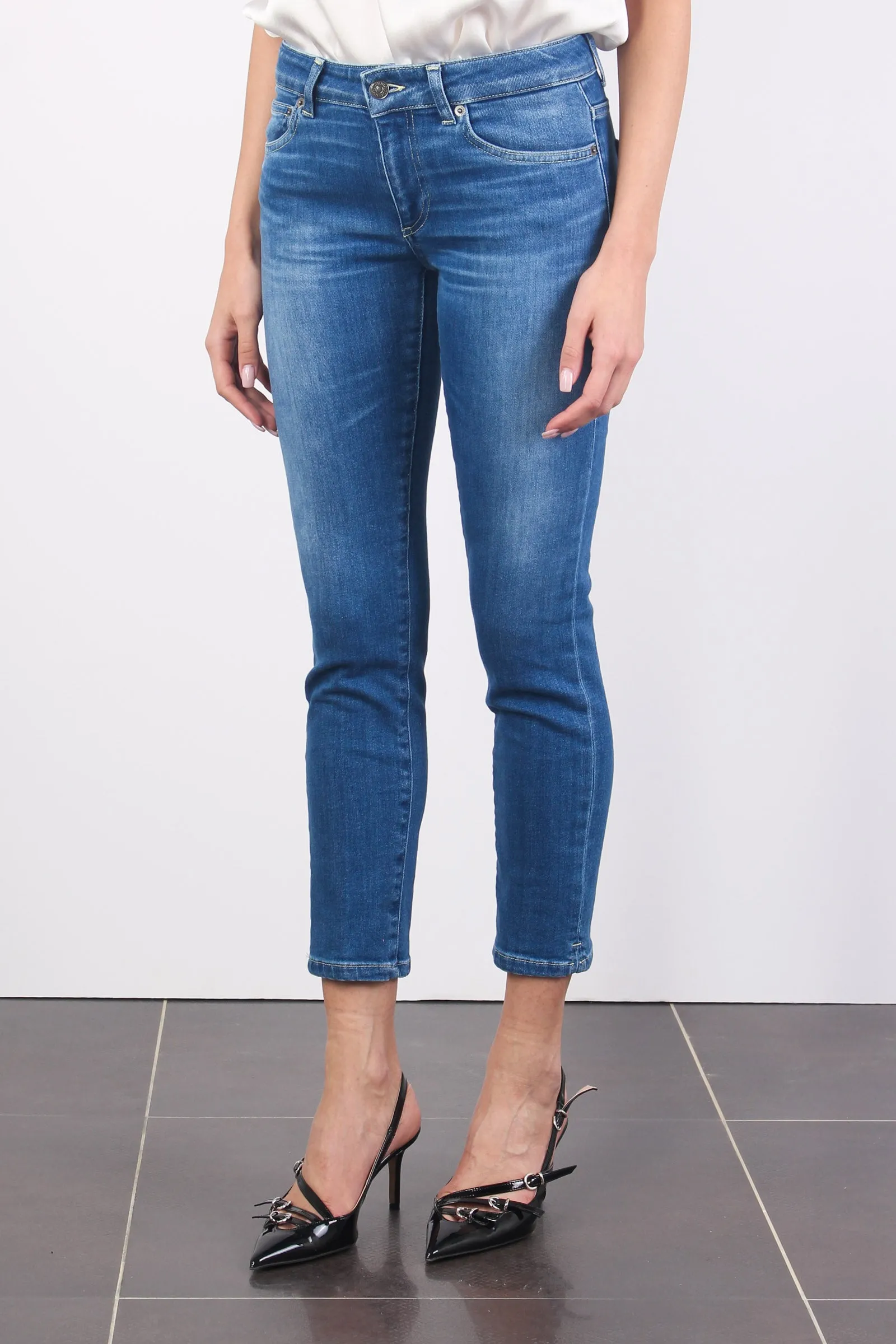 Rose Jeans Capri Denim Scuro