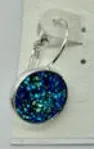 Round Royal Sparkle earring lever back