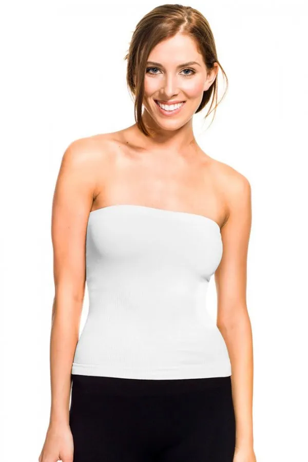 Skinny Tees Ribbed Bottom Tube Top