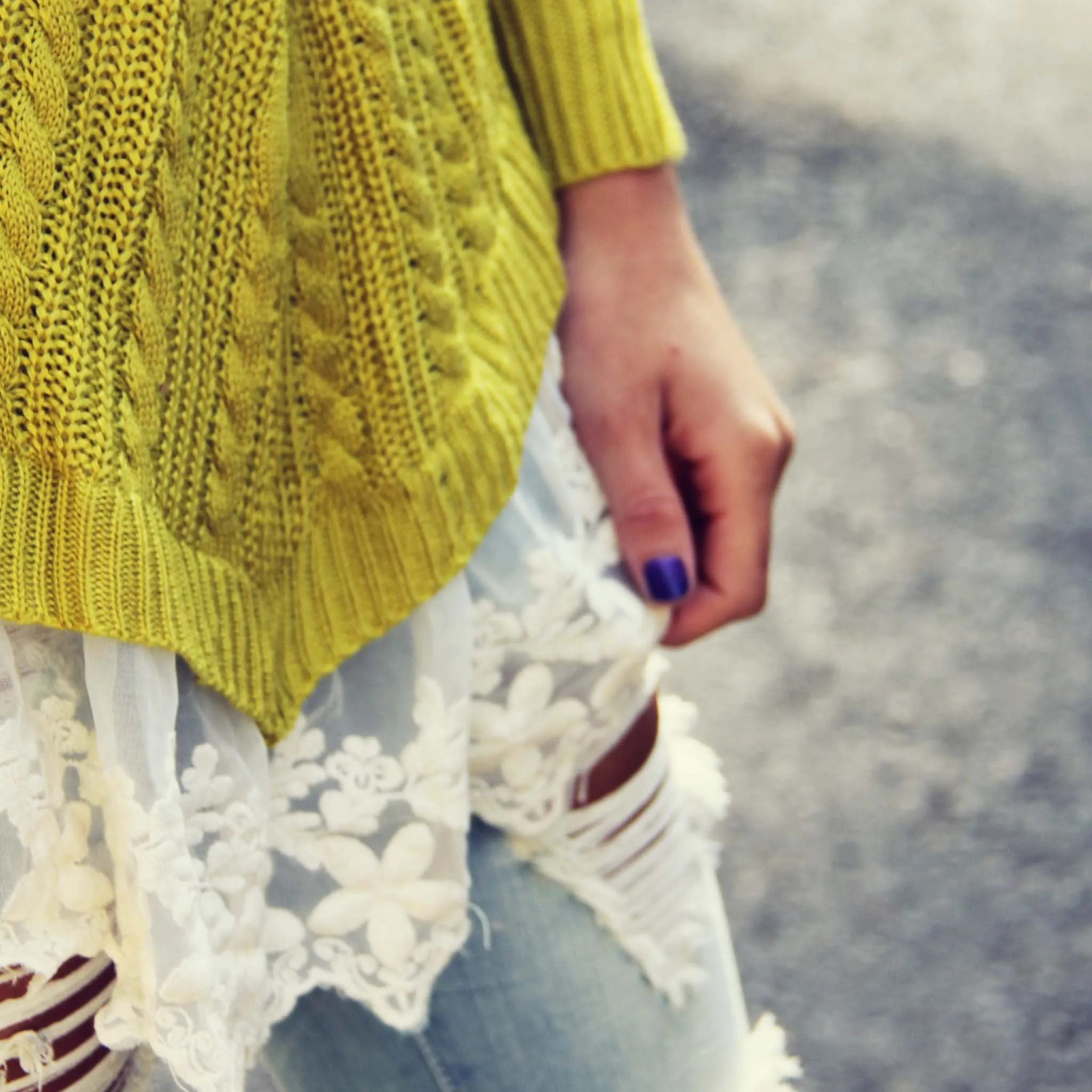 Spun Straw Lace Sweater