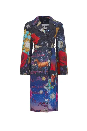 'STARRY NIGHT REDUX' LONG VIENNA WRAP COAT