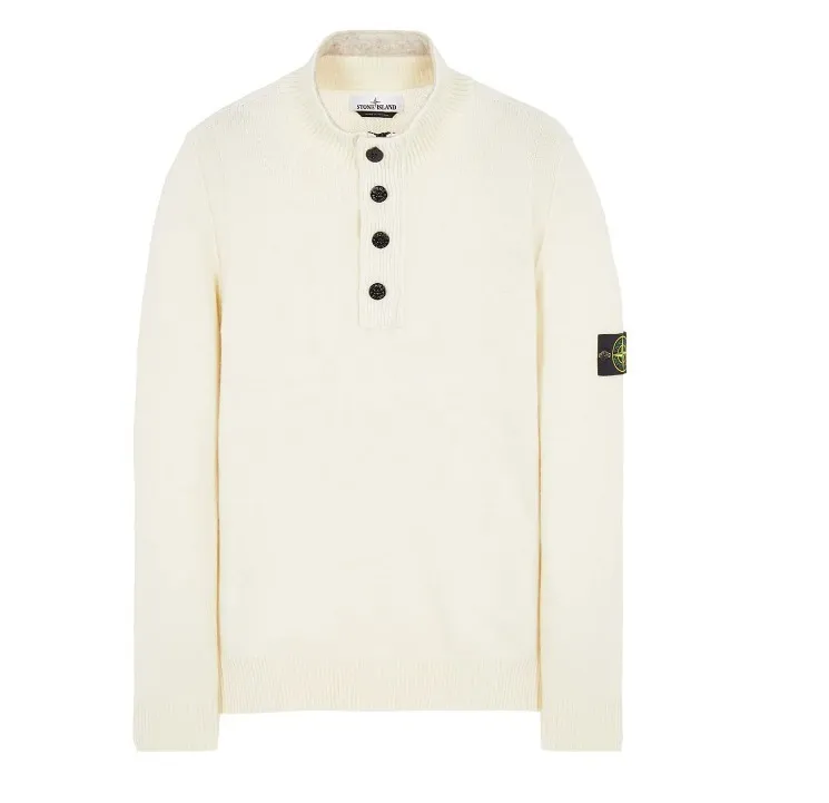 STONE ISLAND  |Unisex Blended Fabrics Street Style Plain Logo Sweaters