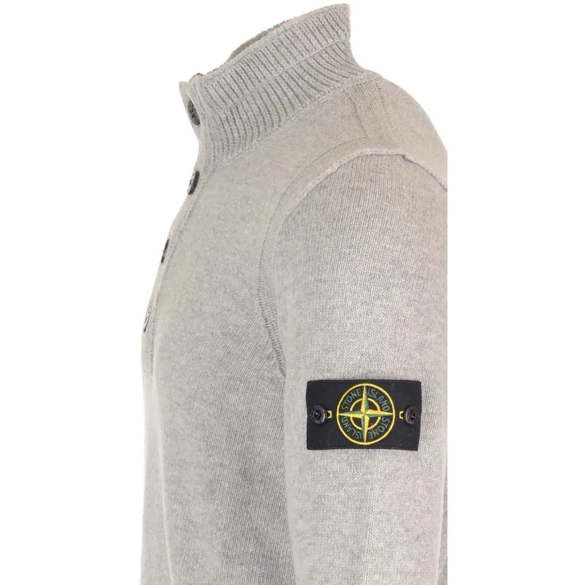 STONE ISLAND  |Unisex Blended Fabrics Street Style Plain Logo Sweaters