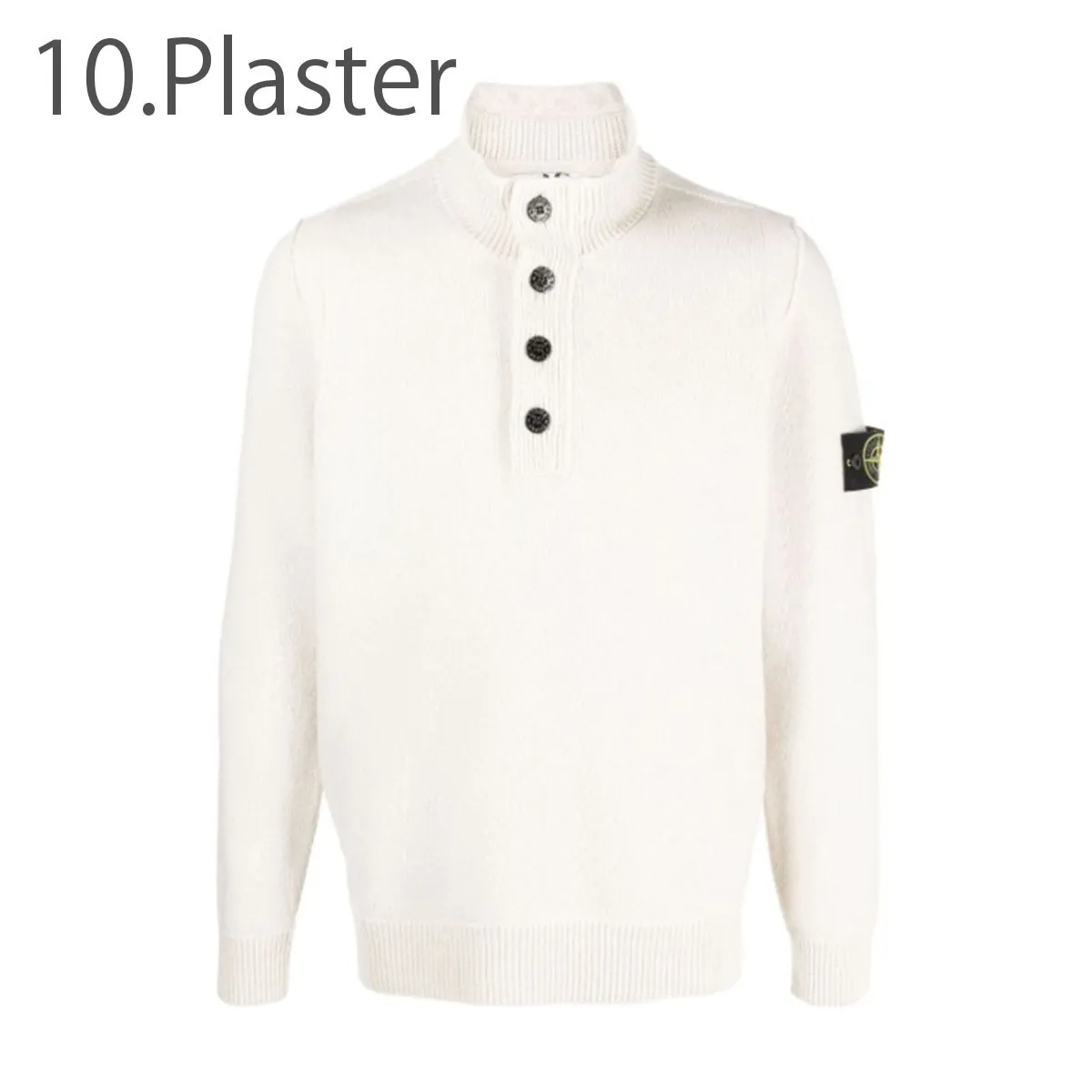 STONE ISLAND  |Wool Street Style Long Sleeves Plain Logo Sweaters