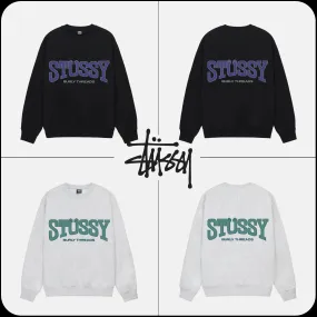 STUSSY  |Unisex Street Style Long Sleeves Logo Skater Style Sweaters