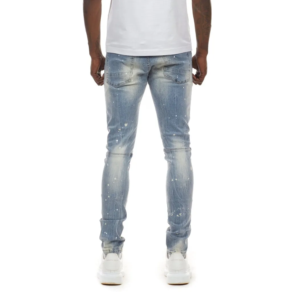 Super Skinny Rip and Repair Jeans - Franklin Blue