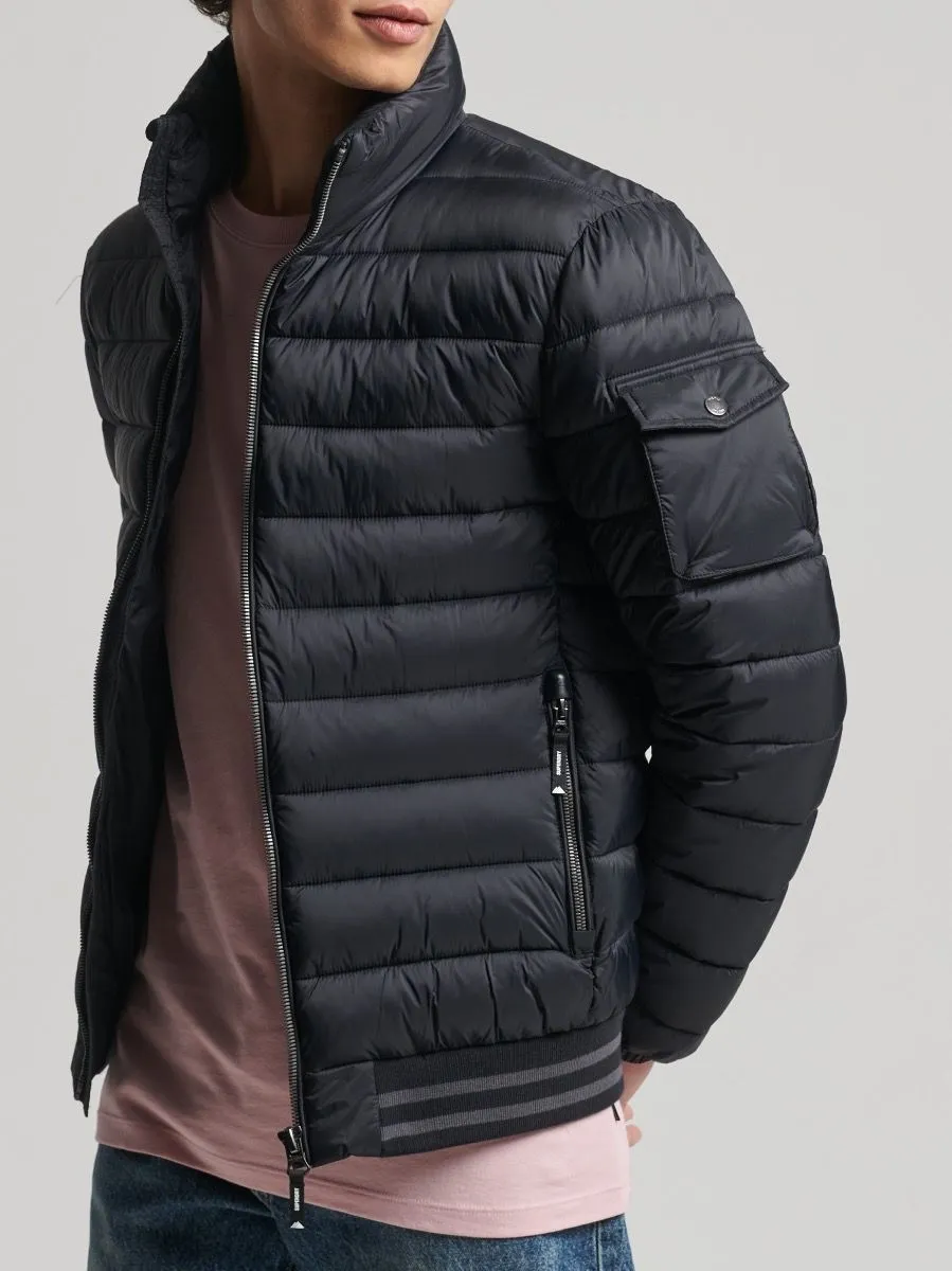 Superdry Bomber Fuji Puffer Jacket Black