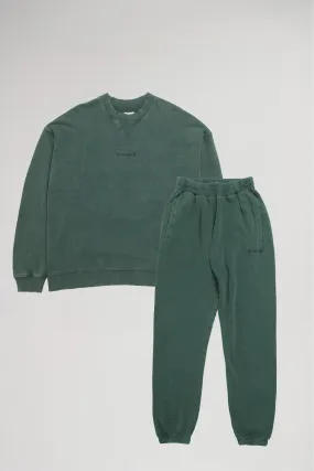 SUSTAIN WASHED GREEN SWEATER & JOGGERS SET