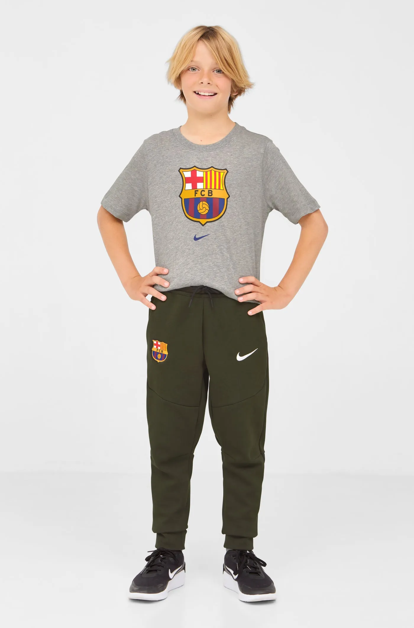 T-shirt grey team crest Bara Nike - Junior