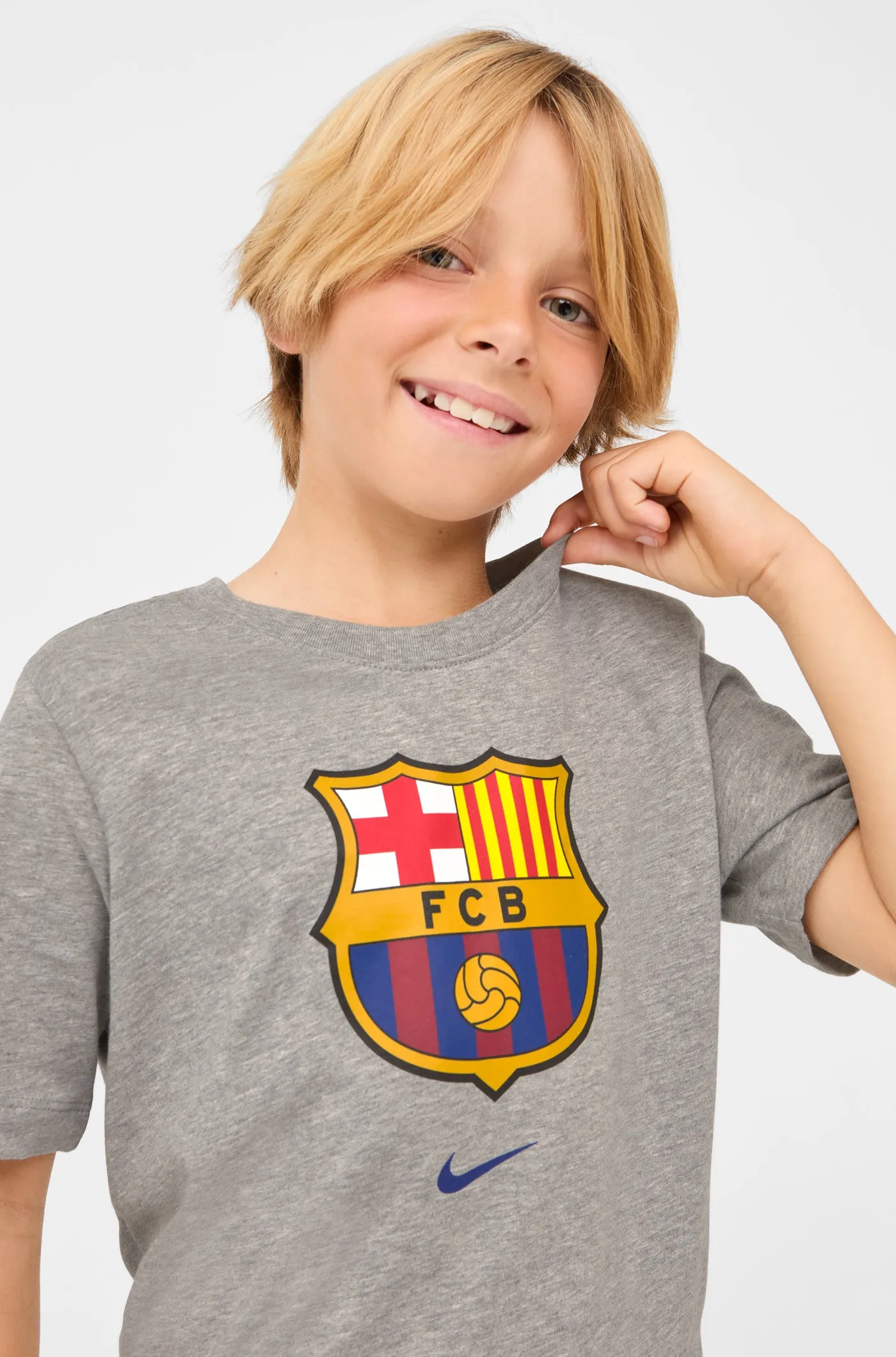 T-shirt grey team crest Bara Nike - Junior