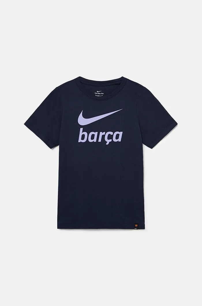 T-shirt Navy blue Bara Nike - Junior