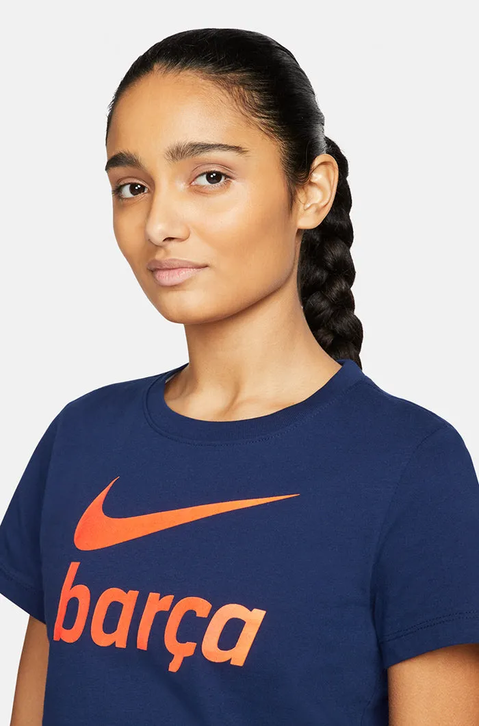 T-shirt navy blue Bara Nike  – Women's