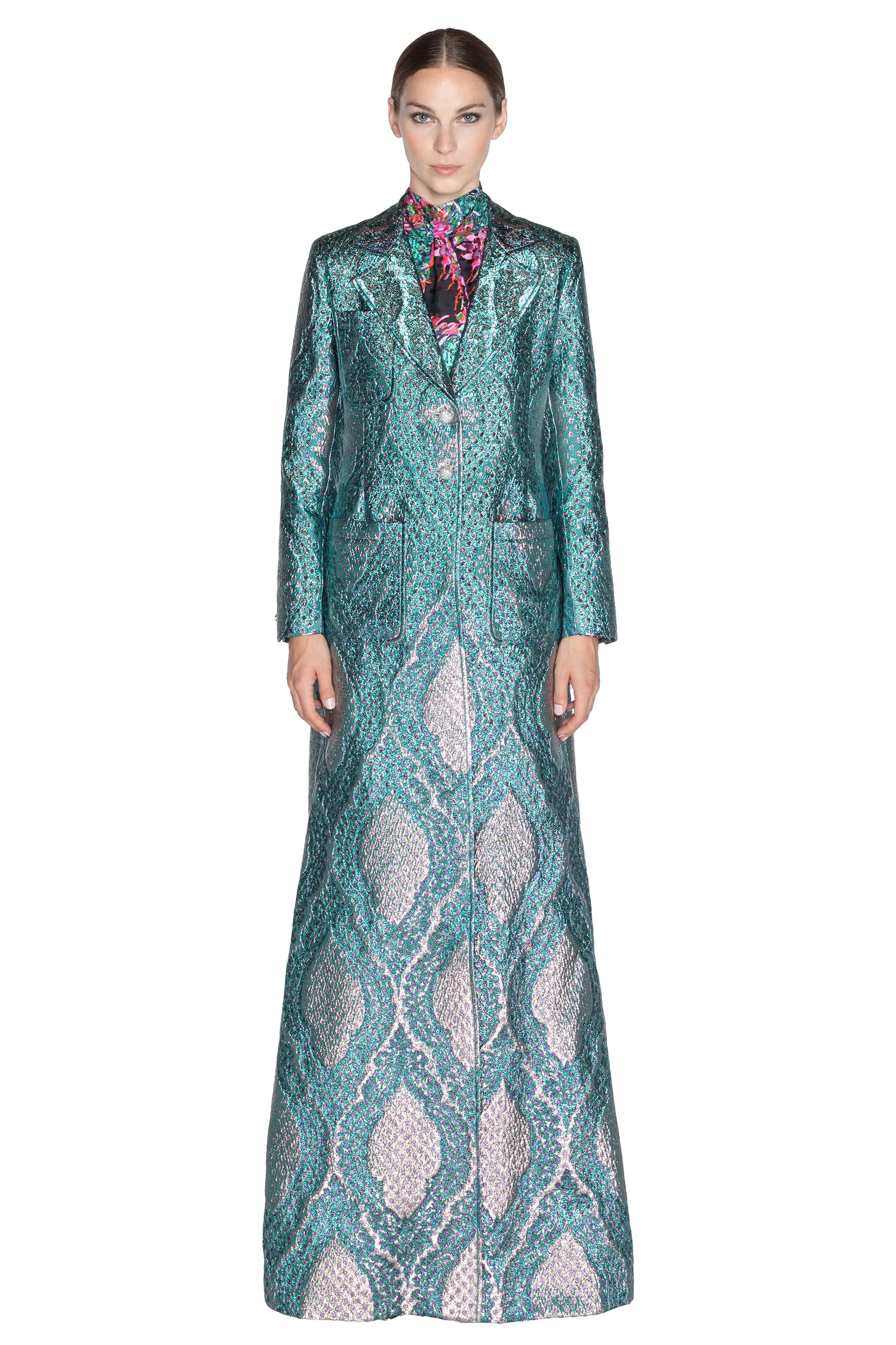 'TANGIER JACQUARD' MAXI COAT