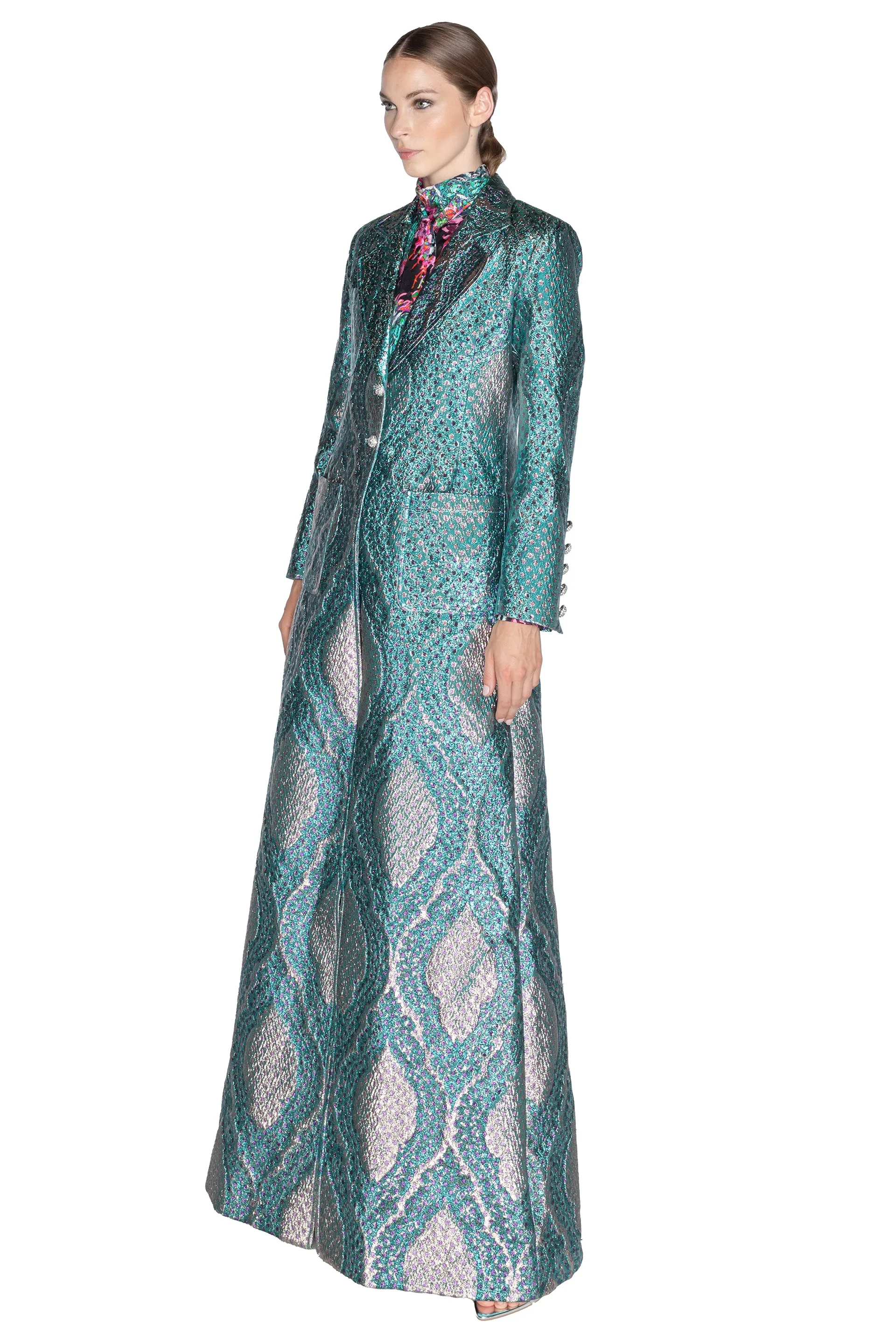 'TANGIER JACQUARD' MAXI COAT