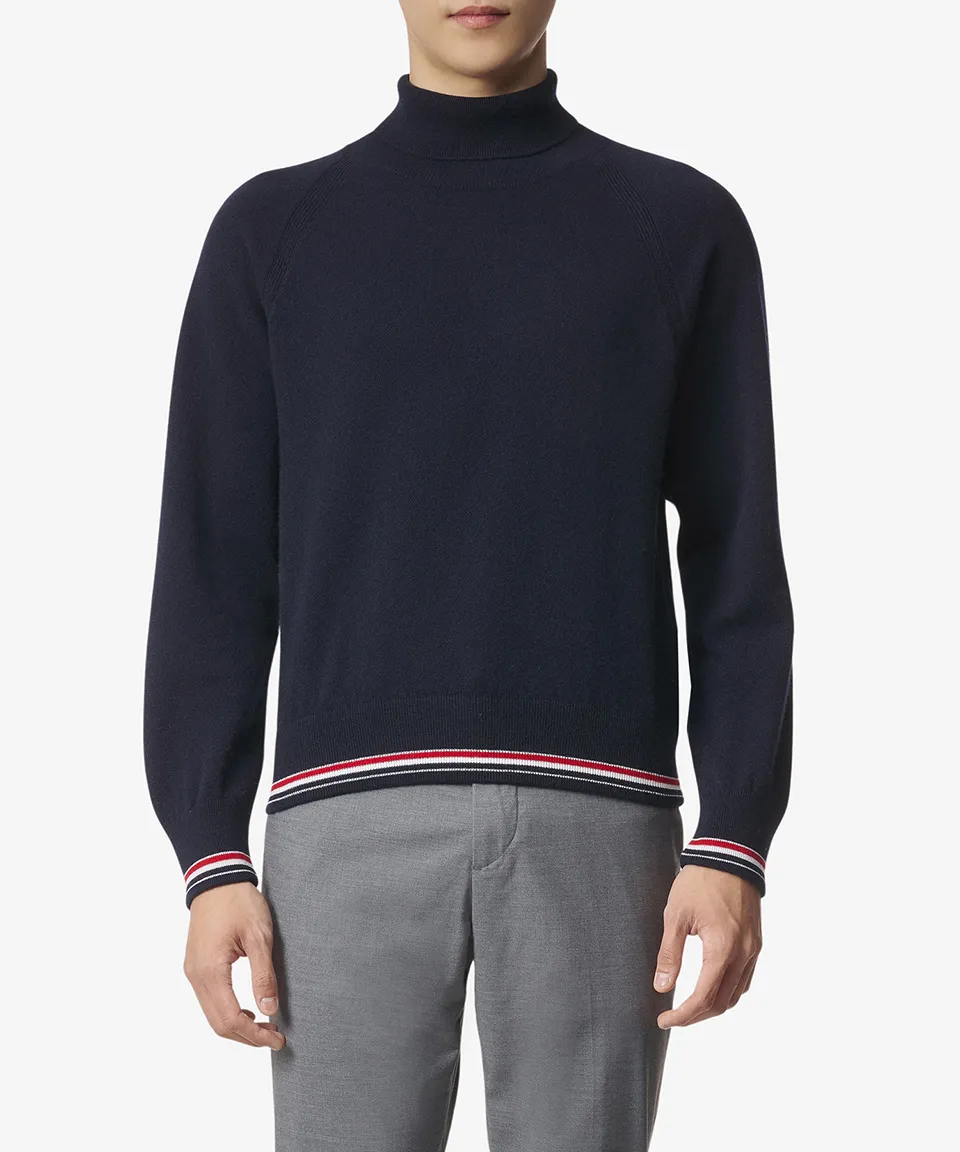 THOM BROWNE  |Cashmere Street Style Long Sleeves Plain Logo Designers