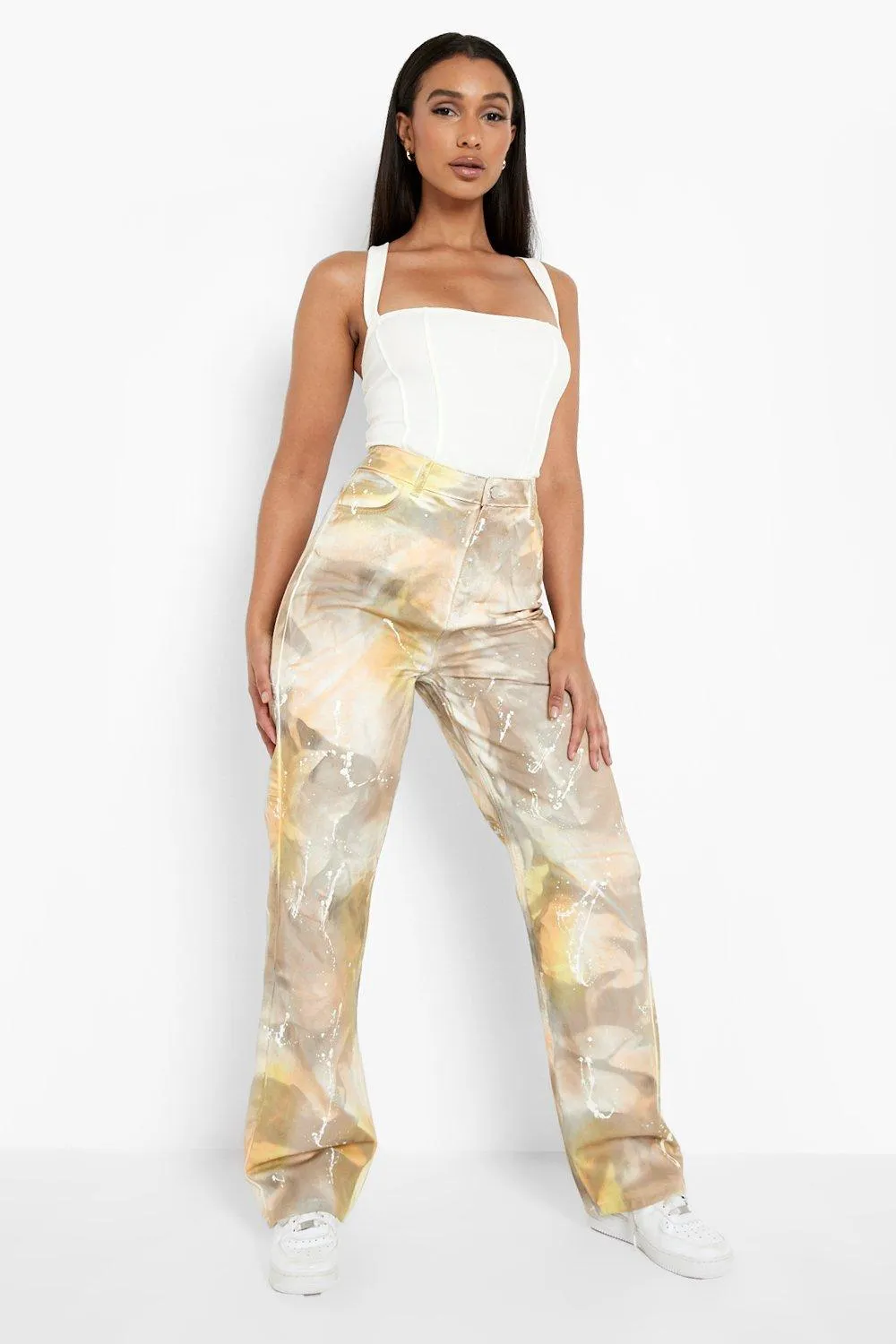 Tie Dye Paint Splash Carpenter Jeans