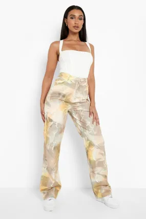 Tie Dye Paint Splash Carpenter Jeans