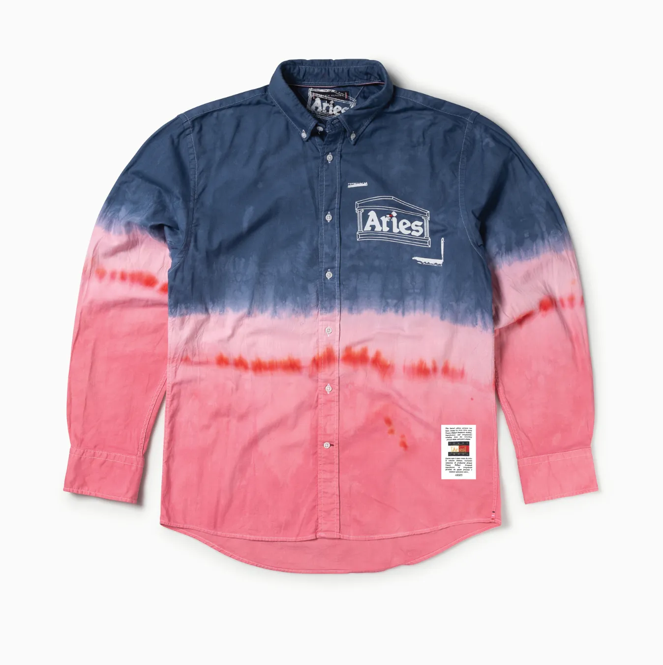 Tommy x Aries Remade: Overprinted Tie-Dye Flag Shirt