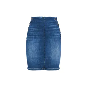 ULTRA BELL MIDI SKIRT Woman Denim Medio