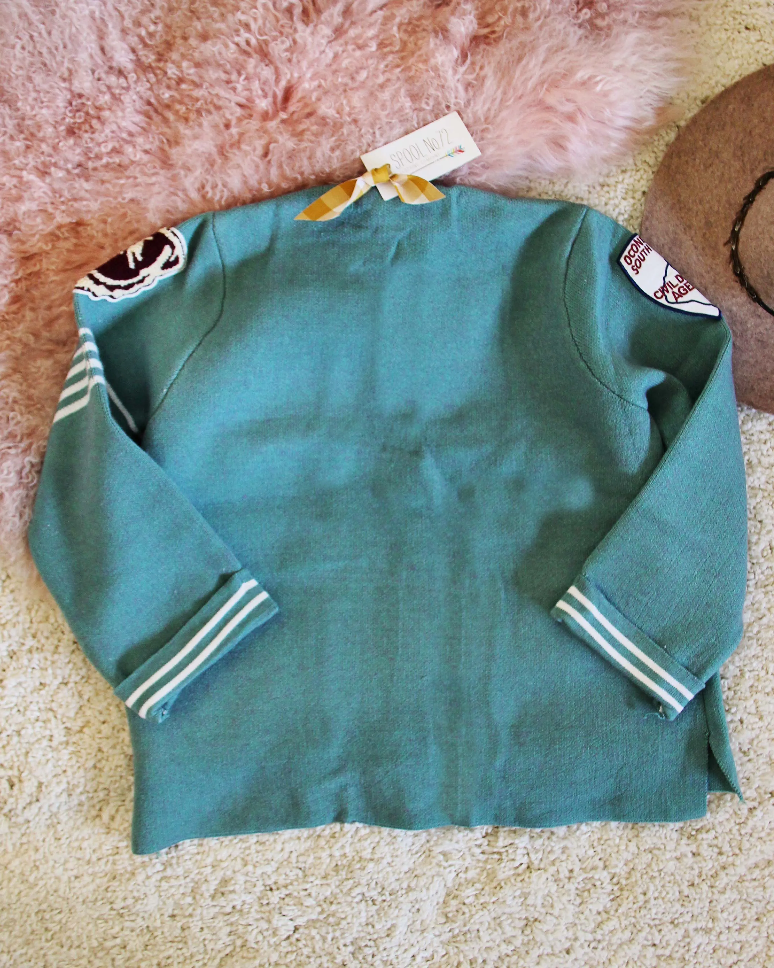 Varsity Sweater in Mint