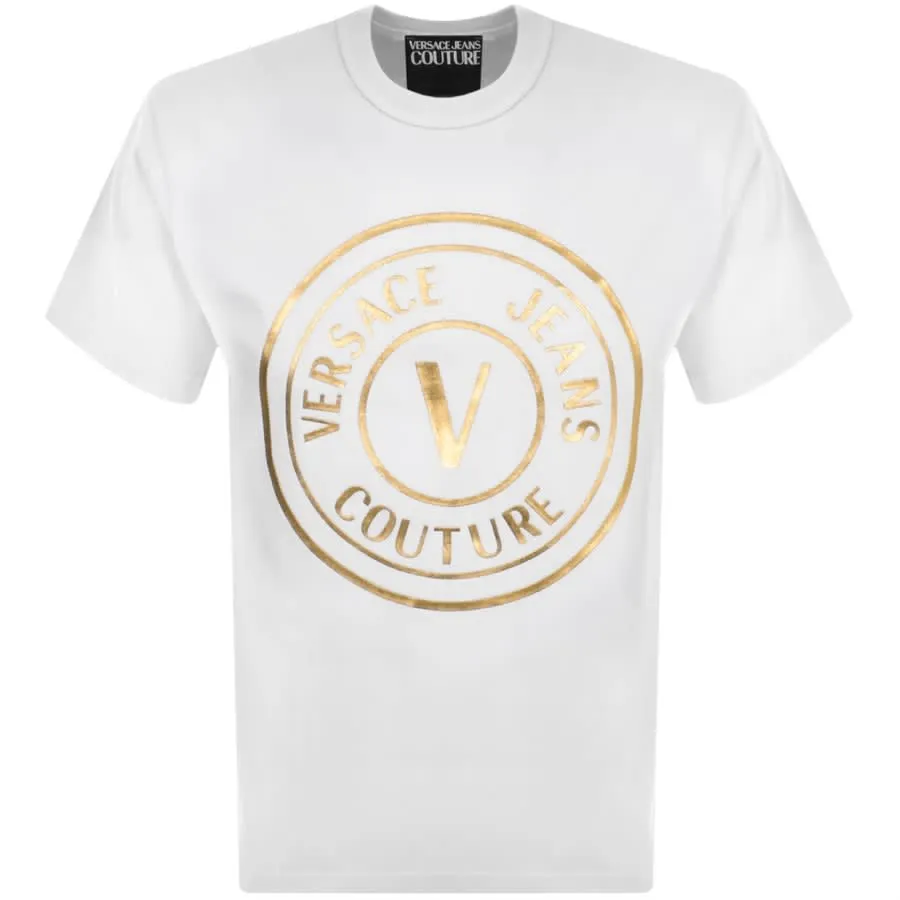 Versace Jeans Couture Foil Logo T Shirt White