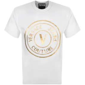 Versace Jeans Couture Foil Logo T Shirt White