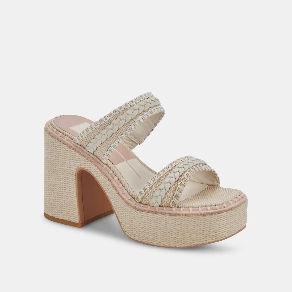 WHIM Heels Oatmeal Raffia | Recycled Raffia & Chunky Platform Heels– Dolce Vita 6895454847042