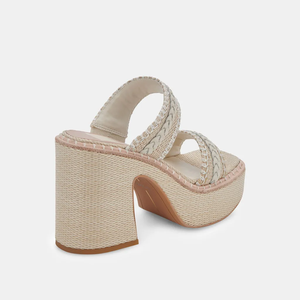 WHIM Heels Oatmeal Raffia | Recycled Raffia & Chunky Platform Heels– Dolce Vita 6895454847042