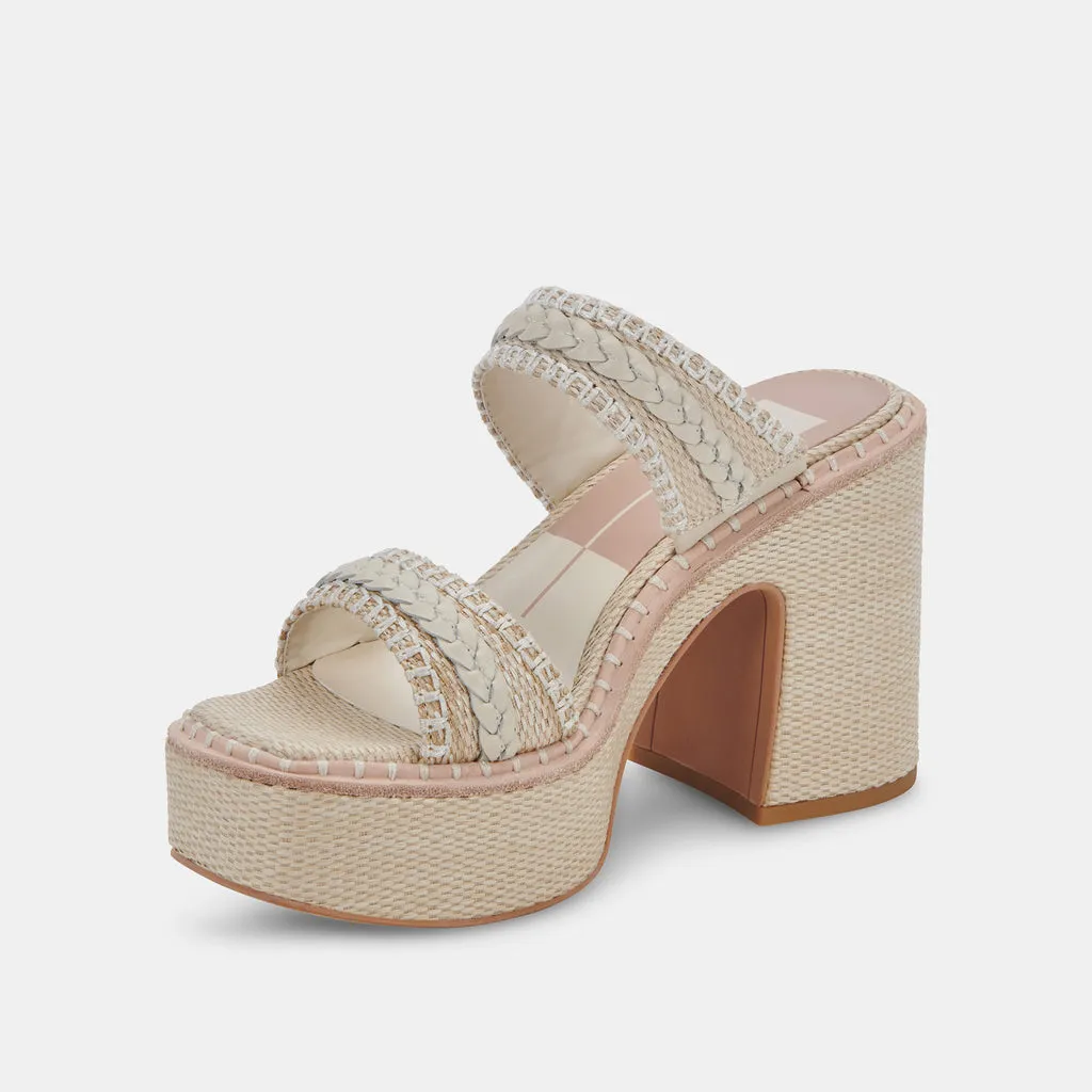 WHIM Heels Oatmeal Raffia | Recycled Raffia & Chunky Platform Heels– Dolce Vita 6895454847042