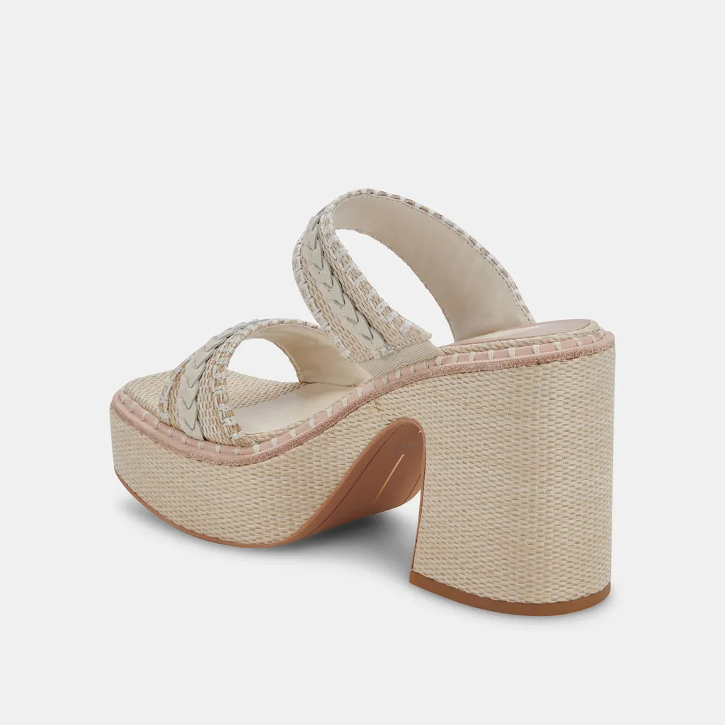 WHIM Heels Oatmeal Raffia | Recycled Raffia & Chunky Platform Heels– Dolce Vita 6895454847042